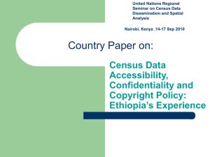 Country Paper on: Census Data Accessibility, Confidentiality and