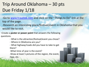 Trip Around Oklahoma – 30 pts Due Friday 1/18