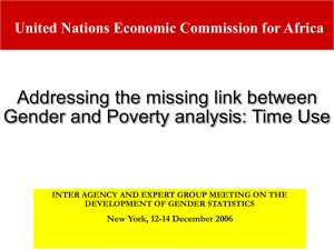 Addressing the missing link between Gender and Poverty analysis: Time Use