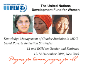 Knowledge Management of Gender Statistics in MDG- based Poverty Reduction Strategies