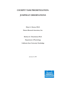 COCKPIT TASK PRIORITIZATION: JUMPSEAT OBSERVATIONS