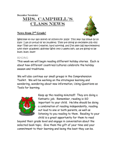 Mrs. Campbell’s Class News  News from 2