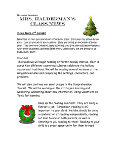Mrs. Halderman’s Class News  News from 2