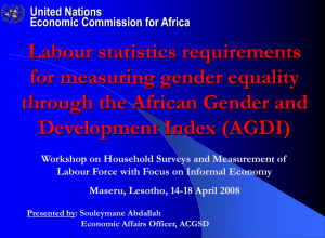Labour statistics requirements for measuring gender equality through the African Gender and