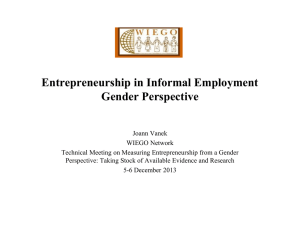 Entrepreneurship in Informal Employment Gender Perspective