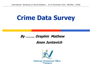 Crime Data Survey By …….. Oraphin  Mathew Anon Juntavich