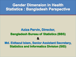 Aziza Parvin, Director, &amp; Bangladesh Bureau of  Statistics (BBS)