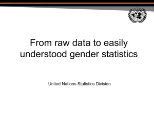 From raw data to easily understood gender statistics United Nations Statistics Division