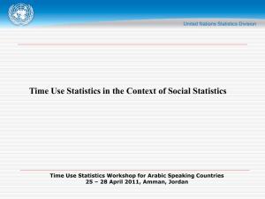 Time Use Statistics in the Context of Social Statistics