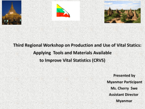 Third Regional Workshop on Production and Use of Vital Statics: