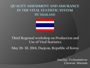 Third Regional workshop on Production and Use of Vital Statistics