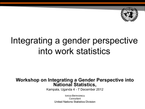 Integrating a gender perspective into work statistics National Statistics,