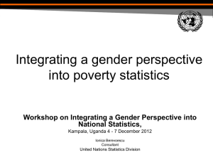 Integrating a gender perspective into poverty statistics National Statistics,