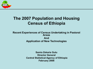 The 2007 Population and Housing Census of Ethiopia S C