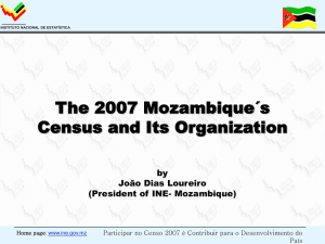 The 2007 Mozambique´s Census and Its Organization by João Dias Loureiro
