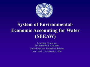 System of Environmental- Economic Accounting for Water (SEEAW) Learning Centre on