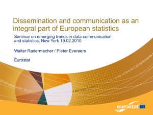 Dissemination and communication as an integral part of European statistics