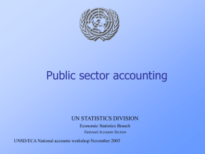 Public sector accounting UN STATISTICS DIVISION Economic Statistics Branch