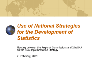 Use of National Strategies for the Development of Statistics