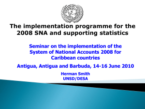 The implementation programme for the 2008 SNA and supporting statistics