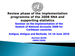Review phase of the implementation programme of the 2008 SNA and