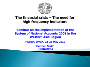 The financial crisis – The need for high frequency indicators