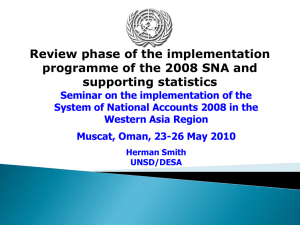 Review phase of the implementation programme of the 2008 SNA and
