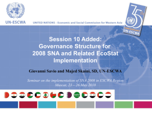 Session 10 Added: Governance Structure for 2008 SNA and Related EcoStat Implementation