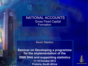 NATIONAL ACCOUNTS Seminar on Developing a programme for the implementation of the