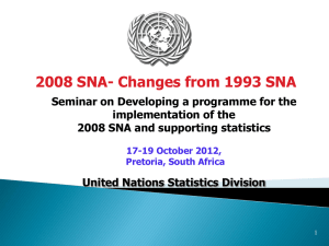 2008 SNA- Changes from 1993 SNA