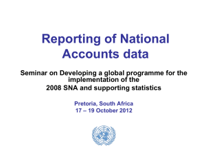 Reporting of National Accounts data