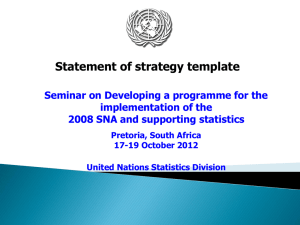 Statement of strategy template Seminar on Developing a programme for the