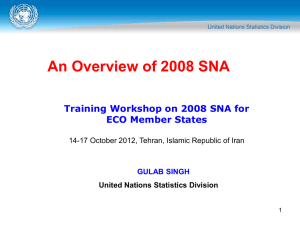An Overview of 2008 SNA Training Workshop on 2008 SNA for