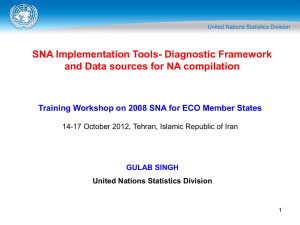 SNA Implementation Tools- Diagnostic Framework and Data sources for NA compilation