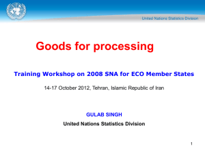 Goods for processing 14-17 October 2012, Tehran, Islamic Republic of Iran
