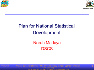 Plan for National Statistical Development Norah Madaya DSCS