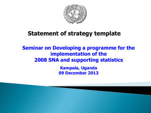 Statement of strategy template Seminar on Developing a programme for the