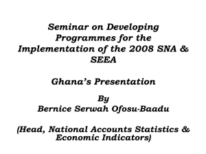 Seminar on Developing Programmes for the Implementation of the 2008 SNA &amp; SEEA
