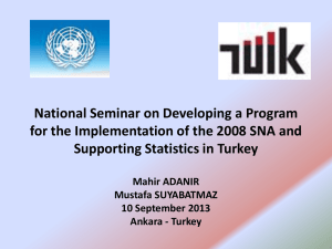 National Seminar on Developing a Program Supporting Statistics in Turkey