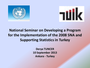 National Seminar on Developing a Program Supporting Statistics in Turkey
