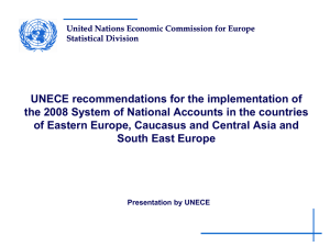 UNECE recommendations for the implementation of