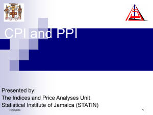 CPI and PPI Presented by: The Indices and Price Analyses Unit