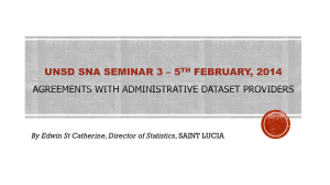 UNSD SNA SEMINAR 3 – 5 FEBRUARY, 2014 TH