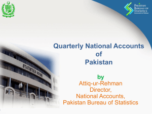 Quarterly National Accounts of Pakistan by