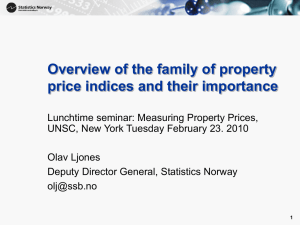 Overview of the family of property price indices and their importance