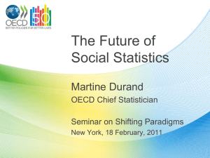 The Future of Social Statistics Martine Durand OECD Chief Statistician