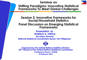 Seminar on Shifting Paradigms: Innovative Statistical Frameworks To Meet Global Challenges