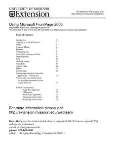 Using Microsoft FrontPage 2003