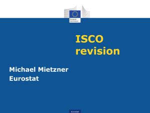 ISCO revision Michael Mietzner Eurostat