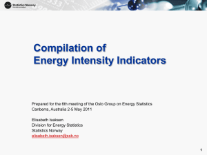 Compilation of Energy Intensity Indicators